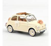 FIAT 500L 1968 beige cadeau de marriage 1/18 Just married Wedding gift