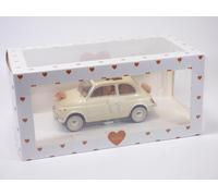 FIAT 500L 1968 beige cadeau de marriage 1/18 Just married Wedding gift