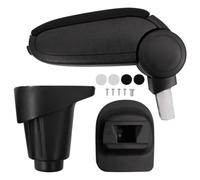 vidaXL Armrest Box for Car with Adjustable Height, Extra Storage, ABS material - Black - Compatible with Fiat 500L (2012)