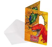 Fiat - Dino Party - Dinosaur Invitation Card - 6 cards with their envelopes