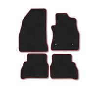 Fiat Doblo (2010+) [Combi] Van Mats Accessories Tailored Fit Carpet Car Floor Mats Non Slip Red Trim Accessory Durable Anti Slip Hand-Finished Compatible Full Coverage Granulated Backing Clip