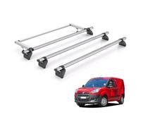 Fiat Doblo Roof Rack Fits 2010-2022 3X Bars + Roller Rhino Kammbar Fleet Only Fits Second Generation Standard And Maxi Models
