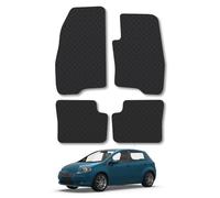 Fiat Grande Punto (2006-2010) Rubber Car Mats Compatible with Accessories Tailored Fit Heavy-Duty Floor Mats Set Accessory Waterproof Durable Custom Fit Water Resistant Easy-Clean 3mm Thick