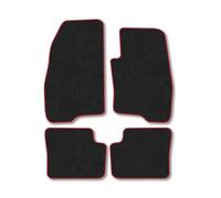 Fiat Grande Punto (2006-2012) Car Mats Accessories Tailored Fit Carpet Floor Mats Non Slip Red Trim Accessory Compatible Front Rear Set Anti Slip Backing Custom Fit Hand-Finished Full Coverage