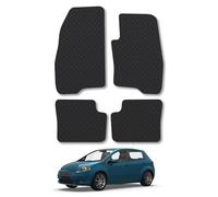 Fiat Grande Punto (2006-2012) Heavy Duty Thick Rubber Car Mats Accessories Tailored Fit Front Rear Set Compatible Accessory Waterproof Durable Non-Slip 5mm Full Coverage Protection