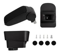 vidaXL Black ABS Car Armrest, Adjustable Height, Extra Storage Compartment, Compatible with Fiat Grande Punto/Alfa Romeo Mito/Fiat Linea, Easy to Install