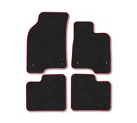 Fiat Panda (2015+) Car Mats Accessories Tailored Fit Carpet Floor Mats Non Slip Red Trim Accessory Compatible Front Rear Set Anti Slip Backing Custom Fit Hand-Finished Full Coverage Clips