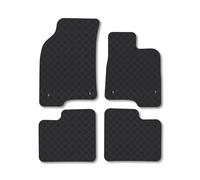 Fiat Panda (2015+) Rubber Car Mats Accessories Tailored Fit Compatible Accessory Waterproof Protection Non-Slip Floor Mats Full Coverage Durable Front Rear Set Coverage with Clips