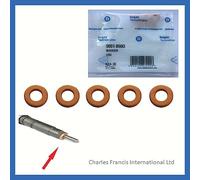 FIAT SCUDO 2.0 D MULTIJET GENUINE DELPHI INJECTOR WASHER SEAL 9001-850D X 5
