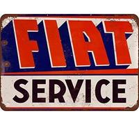 Fiat Service Vintage Look Reproduction Metal Tin Sign 8x12 inches