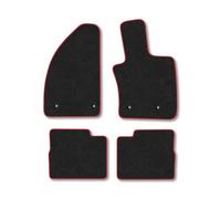 Fiat Tipo Auto (2015+) Car Mats Accessories Tailored Fit Carpet Floor Mats Non Slip Red Trim Accessory Compatible Front Rear Set Anti Slip Backing Custom Fit Hand-Finished Full Coverage Clips