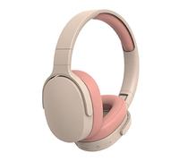 Fiauli Over Ear Headphones Wireless Bluetooth,HiFi Foldable Intelligent Noise Cancelling Adjustable Wireless Headset,Bluetooth-compatible 5.1 Stereo Clear Call Quality, iOS & Android for Sports Pink