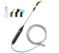 Fiauli Sprayer Wand,Stainless SteelElectric Watering Wand with Extendable Handle,USB Rechargeable Handheld Garden Hose Nozzle Sprayer Replacement Sprayer Wand for Planting, Flowering 5m