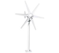 Fiauli Wind Turbine Generator, 800W 12V/24V 6-Blade Fan Wind Turbine Kit, Electromagnetic Electricity Producer with Built-in Controller, Portable Renewable Energy Generator for Off-Grid Living White