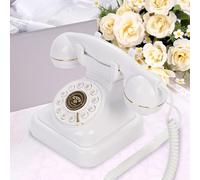 FiayaCom Audio Guest Book Wedding Phone, Audio Phone Guestbook, Record Customized Audio Messages, Preserve Your Special Occasions(White)
