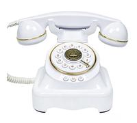 FiayaCom Audio Guest Book Wedding Phone with One-Touch Playback & Adjustable Volume for Wedding, Anniversary, Birthday Parties, Baby Shower(White A)