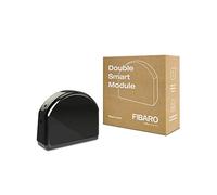 FIBARO Double Smart Module/Z-Wave Plus Two Channel Dry Contact Smart Switch for Two Devices, FGS-224, Black