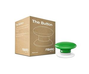 Fibaro The Button Green Z-Wave Plus Scene Controller, On-Off Trigger, 3.6 V