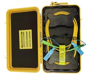 FIBAsource OTDR Launch Cable Box 1km, SC/APC to LC/APC, G.652D 9/125μm Single Mode Fibre Ring, Pulse Suppressor Lead for Near-End Dead Zone Testing