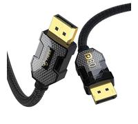 FIBBR DisplayPort 2.1 Cable 1M, 16K@60Hz HDR, 80Gbps High Speed DP Port Cable, [VESA Certified] DP 2.1 Cable, Silver-Plated Copper, Compatible with HDTV, PS5/4/3, Xbox Series X/S