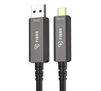 FIBBR Fiber Optic USB A to USB C Cable 10M, 10Gbps Long Distance Data Transfer USB 3.2 AOC for VR/AR, Webcam, Camera, Laptop, Mini PC, Printer and More
