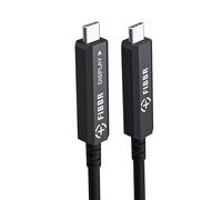 FIBBR Full-Featured Fiber Optic USB C to USB C Cable 15M, 10Gbps Long Distance USB 3.2 GEN2 Video Cable with PD 60W for VR Headsets/AR, Webcam, Camera, Laptop, Mini PC and More