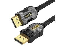 FIBBR HDMI Cable 16K@60Hz HDR, 80Gbps High Speed DP Port Cable, VESA Certified HDMI 2.1 Cable, Silver-Plated Copper HDMI 1.6M Cable Compatible with HDTV, PS5/4/3, Xbox Series X/S