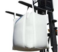 FIBC Bulk Bag,1.5Ton Bag,35.4"L x 35.4"W x 43.3"H,3300lbs SWL Duffle Top Flat Bottom, Heavy Duty Bulk Bags for Industry Agriculture heavy duty yard waste bulk bag reusable yard debris sup(Size:1-pack)