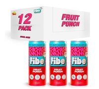 FIBE Prebiotic Soda | Boosts Immune System | Low Calories | Vitamin B&C | Vegan & Gluten Free | Recyclable & Sustainable - 12 x 250ml (12x, Fruit Punch)