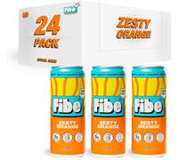 FIBE Soda | Rich in Beneficial Live Cultures | Boosts Immune System | Low Calories | Vitamin B&C | Vegan & Gluten Free | Recyclable & Sustainable (Zesty Orange - 24x250ml)