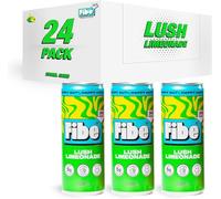 FIBE Soda | Rich in Beneficial Live Cultures | Boosts Immune System | Low Calories | Vitamin B&C | Vegan & Gluten Free | Recyclable & Sustainable (Lush Lemonade - 24 x 250ml)