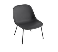 Fiber Armchair w. Tube Base Black/ Black