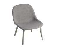 Fiber Armchair w. Wood Base Upholstered Remix 133/Gray