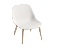 Fiber Armchair w. Wood Base White/ Oak