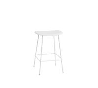 Fiber Bar Stool w. Tube Base White/ White H66 cm