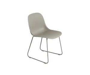 Fiber Dining Chair w. Sled Base Gray