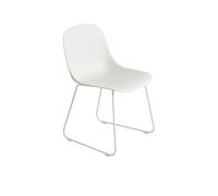 Fiber Dining Chair w. Sled Base White