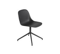 Fiber Dining Chair w. Swivel Base Black