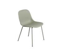 Fiber Dining Chair w. Tube Base Dusty Green