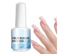 Fiber Gel for Nails | Clear Builder Base Gel for Repair Broken Nails - 15ml UV Led Curing Requires Manicure Supplies for Salon Indoor Home Travel Outdoor