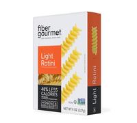 Fiber Gourmet Light Rotini Pasta, Low Net Carb, Fiber Rich, Low Calorie, Healthy Pasta - Made in Italy, Kosher, Vegan, Non-GMO - 8 Oz
