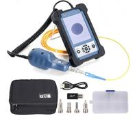 Fiber Inspection Probe with 400x Magnification, Real-Time Video, 3.5-inch HD LCD Display, Includes SC/FC/ST/LC Female Tips for Optical Fiber End-face Detection