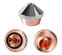 Fiber Laser Metal Cutting Head Nozzle Copper M14 Thread Dia 28mm Height 22mm Single Double Layer 0.8-5.0mm Double 1.4mm
