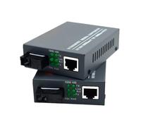 Fiber Media Converter, Lc Transceiver Module, Auto Sensing Network Adapter, High Speed Data Transmission, Plug and Play, Reliable Signal Conversion for Long Distance Connections 3.66x2.76x1.02 Inches