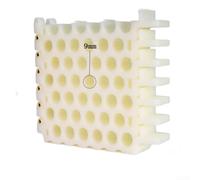 Fiber Optic Cable Organizer With 6x4 Holes For Cat5 Cat6 Cat7 Network Cords White Nylon Desktop Wire Manager For Server Rack And Home Office Data Center Organization 9.2x6.5cm Size(6 * 6)