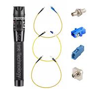 Fiber Optic Cable Troubleshoot Kit. Includes a 50mW/50km VFL Fiber Optic Visual Fault Locator Pen a LC, SC, ST and FC Coupler Adapters, 3 Short Patch Cords and a Case (Troubleshoot Kit)