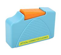 Fiber Optic Cleaning Box, Optical Connector Cleaner for SC FC LC ST End Face, Solvent - Free Pocket Cleaner with 550+ Cleans, Scratch - Resistant ABS for Field Technicians (Blue)
