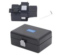 Fiber Optic Cleaver Kit High Precision 3 in 1 Fixture Optical Fiber Cutter Tool for Single Quartz Fiber with Stainless Steel Chute and Automatic Fiber Collection