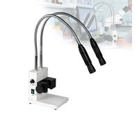 Fiber Optic Cold Light Source, Gooseneck Microscope Illuminator, 500Mm Fiber Length, 6000K, Adjustable Brightness And Aperture For Lab Research And Experiments