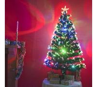 Fiber Optic Color Changing Christmas X-Max Tree Flashing Multi Colored Green Artificial Tree Free Standing with Bright Colours PVC made Decoration Tree Hinch Choice (2FT/60cm)